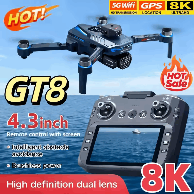 Drone Rc Price - Дрон GT8 с 8K HD камерой,